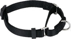 Hyhug Martingale Collar for Dogs Small Black |Escape - Proof Heavy Duty Nylon Durable No Buckle, Ideal for Training & Daily Walks