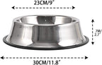 2Packs Stainless Steel Dog Bowl with Anti-Skid Rubber Base for Small/Medium/Large Pet, Perfect Dish, Pets Feeder Bowl and Water Bowl Perfect Choice for Dog Puppy Cat and Kitten (40oz)