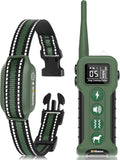 Dog Training Shock Collar with Remote 3300ft Range - Waterproof Shock Collar for 10-110lbs Dogs, Rechargeable E Collar for Dogs Training, Safety Shock Collar(0-16), Green