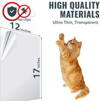 Cat Scratcher for Indoor Cats - 12x17 Inches, 8 PCS Furniture Protector, Wide Double Side Anti-Scratch Deterrent Tape, Pet Scratch Pad for Pretector Couch, Door, Wall, Carpet