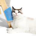 Premium Corner Cat Scratcher - Wall-Mounted Itch Relief and Play Center for Indoor Cats,Wall-Mounted Corner Cat Scratcher, Self-Grooming Brush (Blue)
