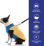 Gooby Half Stretch Fleece Vest Dog Sweater - Honey Mustard, X-Small - Warm Pullover Fleece Dog Jacket with D-Ring Leash for Small to Medium Dogs