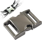 Dog Collar with Stainless Steel Fastener & Quick Release for Medium Large Dogs (Black, M:2.8-3.2mm)