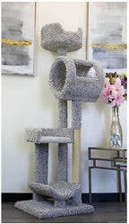 Maykoosh Large Cat Tree for Multiple Cats Sturdy Cat Penthouse with Scratching Posts Beige Neutral/23 L x 24" W x 63" H