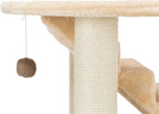 TRIXIE Elsa Senior Cat Tower with Scratching Posts, Hammock, Stairs, Top Platform Bed, Dangling Pom-Pom Beige