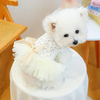 Furbabycare® Elegant Sweet Fashion Puppy Dog Blingbling Princess Skirt Pet Dog Lace Cake Camisole Tutu Dress J-White X-Small