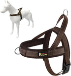 Plutus Pet No Pull Dog Harness with Breathable Mesh Padded, Adjustable Reflective Escape Proof Dog Harness, Quick Fit Dog Vest Harness for Small Medium Large Dogs(M, Chocolate)