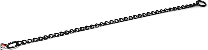 Herm Sprenger Black Stainless Steel Choke Dog Training Collar No-Pull Slip Chain for Small Medium Large Dogs for Easy Control Show Chain Collar Made in Germany 3mm 22in (55cm)