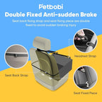 Petbobi Dog Car Seat - Puppy Car Seat for Small Dogs and Cats up to 20 lbs - Pet Car Seats with PVC Frame & Cationic Fabric - Perfect for Safe and Cozy Travel - Breathable Mesh, Storage Bag - Grey