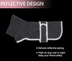 Geyecete Dachshund Sweaters for Dachshunds - Winter Coat with Padded Fleece Lining and High Collar, Snowsuit with Adjustable Bands - Gray - S