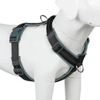 Plutus Pet No Pull Dog Harness, Adjustable Nylon Harness with Soft Padding, Reflective and Heavy Duty Dog Harness for Small, Medium, Large Dogs(Black, XS)