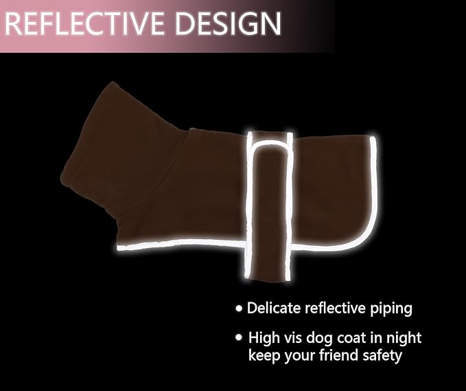 Geyecete Dachshund Sweaters for Dogs Jacket,Dachshund Coat Perfect Dog Winter Coat with Padded Fleece Lining,high Collar,Dog Snowsuit-Brown-XS