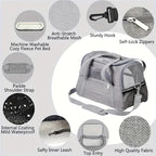 Cat Carriers, Dog Carriers, Pet Carriers – Airline-Approved Soft-Sided Bag for Cats & Small Dogs (Up to 15 lb), Foldable, Breathable Mesh, Privacy Cover, Washable & Lightweight