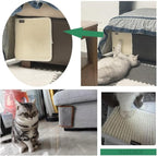 2PCS Cat Scratcher Mat Sofa Protector Natural Sisal Cat Scratching Mat Cat Scratch Couch Bed Corner Cover Heavy Duty Couch Guard Easy Installation Scratch Pad Grinding Claws(Beige Small)