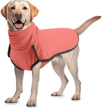 ROZKITCH Dog Winter Coat Soft Pullover Pajamas, Pet Windproof Warm Cold Weather Jacket Vest Cozy Jumpsuit Apparel Outfit Clothes for Small Medium Large Giant Walking Hiking Travel Orange L