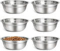 URPOWER 6 Pack 8" Stainless Steel Dog Bowls - 50oz Thickened Durable Pet Bowls for Food and Water, Fit for Elevated Dog Bowl Stand