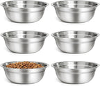 URPOWER 6 Pack 8" Stainless Steel Dog Bowls - 50oz Thickened Durable Pet Bowls for Food and Water, Fit for Elevated Dog Bowl Stand