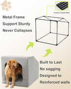 Hovicaed Indoor Dog House for Extra Large Medium Small Sized Dogs - Dog Tent with Washable Removable Cover, Pet Orthopedic Dog Cave Bed Egg-Crate Foam Cushion, Inside Dog House Large Space(XXL)