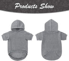 KOOLTAIL Dog Hoodie for Large Medium Small Dogs, Soft and Warm Pet Sweater with Leash Hole and Pocket Boy Girl, Puppy Fall Winter Jacket Clothes, French Pitbull Cold Weather Coat Sweatshirt, Grey SM