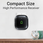 Doorkit Wireless Doorbell with 2 Receivers IP66 Waterproof 1000 Feet with 32 Chimes 115dB 7 volume levels Mute Mode & LED Flash Doorbell Ringer Wireless for Kids Room Teachers Classroom Home Office