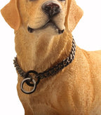 Black Dog Chain Collar 11mm/15mm/19mm Cuban Link Chain Dog Collar Chew Proof Dog Chain Collar Walking Training for Small Medium Large Dogs 12-26inch(11mm,16inch)