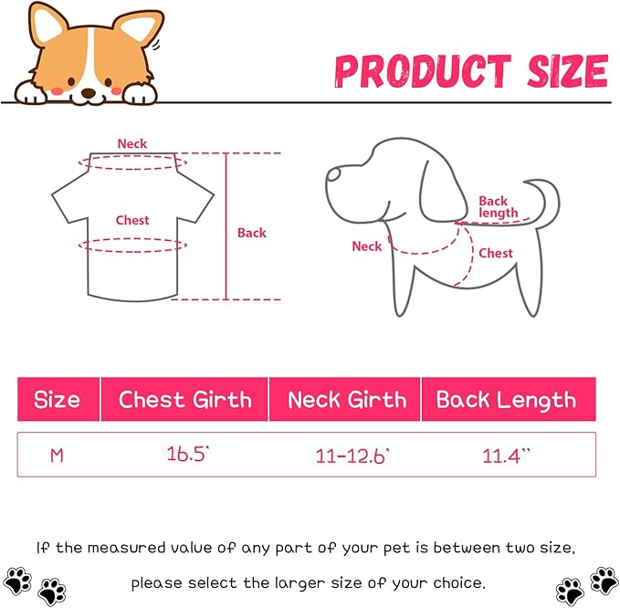 Jexine 6 Pack Chihuahua Dog T Shirt Girl Dog Puppy Clothes Breathable Outfit Pet Costume Summer Cat Clothes Dachshund Puppy Accessories Printed Shirts(Medium)