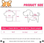Jexine 6 Pack Chihuahua Dog T Shirt Girl Dog Puppy Clothes Breathable Outfit Pet Costume Summer Cat Clothes Dachshund Puppy Accessories Printed Shirts(Medium)