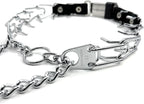Herm Sprenger 3mm Prong Collar for Dog Training with Adjustable Length & Easy Quick Release Cliclock & Swivel Ring for Large Dogs (20-26" Neck)