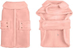 Dog Winter Jacket, Warm Windproof Dog Coat Sweaters for Small Dogs, Thick Apparelf Fleece Coat for Medium Large Dog (Pink Large)