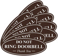 All Quality Oval DO NOT Ring DOORBELL Thank You Sign - Dark Brown Small 10 Pack