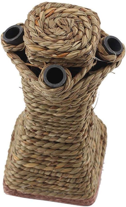 Litewoo Pet Climbing Tree Toy Rattan Grass Scratcher Bunny Toy Climbing Frame Activity Center with Carrot for Cat Rabbit Hamster Small Animal Toy