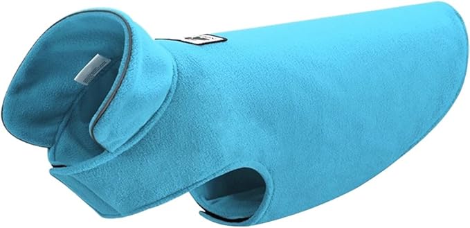 Creation Core Windproof Plush with Sport Vest Dog Clothes Night Reflective Jacket Pet Keep Warm Jacket No Pull No Choke Design Eco-Friendly for Small and Large Big Dog (M, Blue)