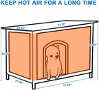 Dog House Outdoor Insulated 34.3" L Dog Kennel 6 Sides All-Round Foam Winter Weatherproof for Small Medium Dogs with Strong Metal Chew Proof Frame