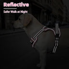 PUPTECK No Pull Tactical Dog Harness for Large, Adjustable Reflective Dog Harness with Handle Easy Control, Comfortable Soft Padded Pet Vest Harness for Large Dogs, Pink Flowers L