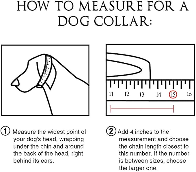 Dog Chain Collar 18K Gold High Polished Stainless Steel Cuban Link Strong Heavy Duty Chew Proof Walking Training Chain Leash Collar for Small Dogs(15mm, 12")