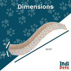Indipets Cat Scratching Bed, Two in One Bed and Scratcher, Reversible (Wave Scratcher)