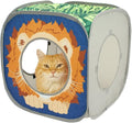Kitty City Safari Jungle Pop-Up Cat Cube, Collapsible Indoor Cat Hideout & Play Cube with Peekaboo Openings, Easy Storage, 15” x 15” x 15”
