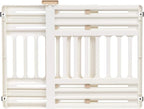 IRIS USA 24"-39" Dog Gate, Adjustable Indoor Pet Barrier, Pet Gate for Puppy, Small Dog, Cat, Easy Twist-to-Lock for Doorways & Stairs, Portable, Expandable, 25" Tall, 2-Pack, White