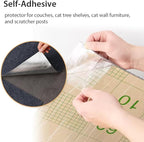 NATUYA Cat Scratcher Mat, 39.4"x15.8" Trimmable Couch Furniture Protector, Self-Adhesive Replacement Carpet for Cats Tree Shelves Wall Scratching Post, Dark Gray