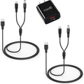 2-Pack Dog Shock Collar Charger for Bousnic Training Collar, USB Charging Cable with 1-Pack Power Adapter