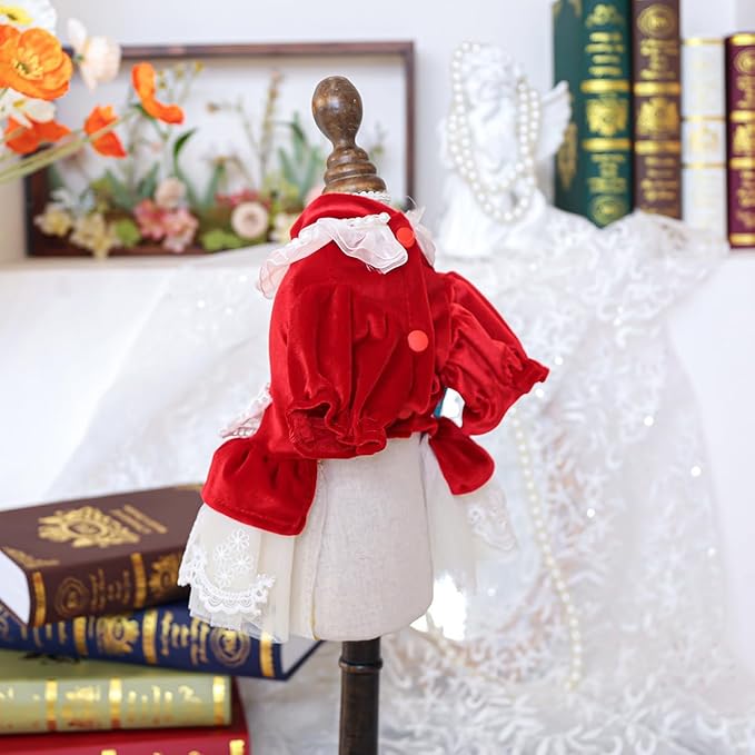 Furbabycare® Elegant Sweet Fashion Puppy Dog Blingbling Princess Skirt Pet Dog Lace Cake Camisole Tutu Dress H-WineRed X-Small