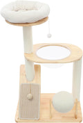 Cat Tree Tower, 37.8" Small Cat Tree for Indoor Cats with Scratching Posts, 22.05lbs Modern Activity Tower Kittens Condo