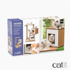 Vesper Cat Tree, Double, Walnut, 52048