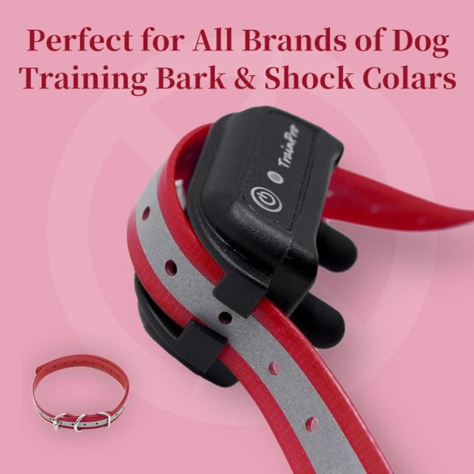 Universal 27 ½” X ¾” Replacement Band Strap for Dog Training Collar - Adjustable Waterproof TPU for Remote E-Collar, Static/Vibration Shock Trainer.