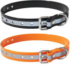 Waterproof Replacement Strap for Shock Collars, Adjustable Bark and E Collar Strap, Fits 5–150 lbs Dogs, Reflective TPU Dog Training and Invisible Fence Replacement Collars 3/4 inch Dog Collar 2 Pack