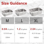 PEDAY 0.84 Gallon Dog Water Bowl, Human Grade Stainless Steel, for Medium & Large Sized Dogs- Silver Classic