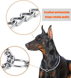 Freezx Dog Choke Collar Slip P Chain,Heavy Duty Metal Training Choke Collars, Adjustable Weather Proof Alloy Steel Chains for Small Medium Large Dogs (2XL, Diameter-4mm)