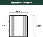 FXW Homeplus Unleashed Indoor Dog Playpen - Stress-Free and Safe Play, Heavy Duty 32 Inch 4 Panels Dog Pen for Small and Medium Dogs, Black│Patented