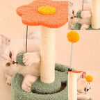 Cat Tree Cute, Cat Tower for Indoor Cats with Fluffy Balls, 14 Inches Cute Pink Cat Tree, Modern Small Cat Tree, Simple Cat Tree for Indoor Cats