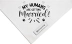 Realeaf My Humans are Getting Married Dog Bandana,Wedding Outfit for Boy and Girl, Premium Durable Fabric, Engagement Announcement for Large and XLarge Dogs (X-Large)